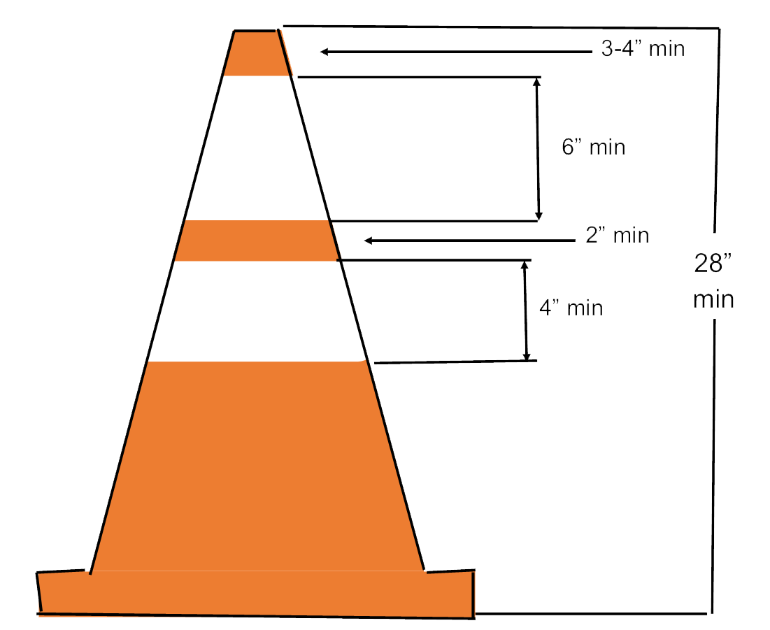 28 inch cone dimensions